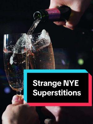 Countdown, ball drop.. eat grapes? Here are some weird NYE traditions you NEED to know. #newyearseve #superstitions #nye #newyearstraditions #explorepage #newyears2025 #greenscreenvideo 