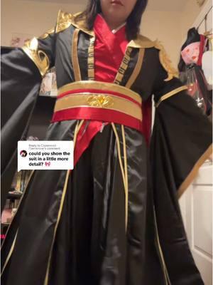 Replying to @Справжній Панталоне HIII sorry this is late I’ve been meaning to showcase it but I’ve been busy :( anyways this Mu Qing cosplay is custom made off of TAOBAO and is roughly 200 USD counting shipping 💀 $80 first deposit and then $80 the final deposit once it’s done.        Tbh its overall a really nice cosplay imo, Really thick and heavy and there’s 4 layers total. The armor is sewed onto the outer robes btw just a heads up if you are thinking of getting it.       I know they have it on AliExpress too but IF you plan on buying it TAOBAO bc it’s way cheaper.       Uhmmm but also this was the most stressful experience ever I’m not gonna do this shit again bc 1(ONE). The seller sent a fake tracking number to the warehouse so me and oomf thought it’s ready to ship but the employee at the warehouse informed us it wasn’t there and we need to contact the seller which he đid and they claimed the dms weren’t open so they couldn’t contact my friend ab the cosplay ?? (A lie) and 2(TWO🖕)  they promised to ship it out for reals this time (they didn’t) they kept pushing back the date they’re going to ship it out this went on for like. 3-4 months or smth idk. 3 (THREE 🖕💀) asked again bc wtf man and this is when they said they gave away the cosplay to someone else that happened to have my exact measurements so they had to remake it 🖕🖕🖕 finally got it after 7 months man they pmo. ANYWAYS everything fits but the belt bc the layers. Are soooo thick i should’ve gave it a few extra cms in my measurements but it’s okay YAY it’s fixed by my friends mom UAYYYY BUT if you guys plan on getting it make sure to give the belt a few extra cms like. Idk and then the seller sucks. Kinda #mxtxcosplay #muqing #muqingcosplay #tgcfcosplay 