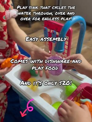 I love me a toy that will provide endless play time! And water play is huge in this house #playsink #playkitchen #toys #toysforkids #sensory #sensoryplay #watertoys 