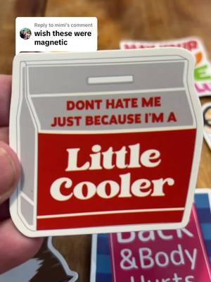 Replying to @mimi These funny stickers almow come in magnets! #funnystickers #funnysticker #hardhatstickers #vinylstickers #stickers 