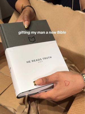 My boo needed a new Bible, so I got him one plus some other tools to help deepen his relationship with the creator. As Christians, it's important to spread the gospel in all ways + to keep those near and dear to us on track as well. 🫶🏽🫂💕 #christiantiktok #christian #estherfast #fasting #christiangirl #shereadstruth #christianitytiktok 