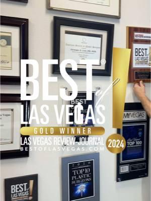 🏆Another for the wall🏆 As 2024 ends, we wanted to formally thank all of our lovely patients who voted us Best of Las Vegas in FOUR categories (rhinoplasty, breast augmentation, cosmetic surgery, & liposuction)🙌🏼 We couldn’t be happier with all that we accomplished in 2024 and we wish all our patients, family, & friends a lovely and prosperous 2025 🎉🥳🍾 #plasticsurgery #drcosta #plasticsurgeons #fyp #fypシ 