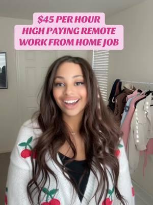 $45 per hour super high paying remote work from home job! If you're looking for a high paying role that you can start ASAP this is perfect for you. Check it out and apply! #highpay #highpayingjob #highpayingjobs #remotehighpaying #remotework #homejobs #workathome #workfromhome #wfh #wfhjob #workfromhomejob #workfromhomejobs #wfhjobs #remote #remotejob #remotejobs 