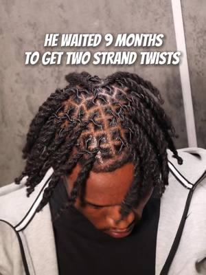 He waited 9 months to get two strand twists Located in Bowie, MD • • • • #dmvhairstylist #braids #marylandhairstylist #baltimorehairstylist #marylandhairstylist #invisiblelocs #mensbraids #dmvropetwists #caymoneistyles #dmvbraider #retwistandstyle #locstyles #hairtutorials #ropetwists #womanwithlocs #dmvretwistandstyle #starterlocs #starterlocjourney #locstyles #locextensionsdmv #dmvlocs #dmvloctician #loctransformation #locsmithing #dmvlocstylist #dmvbraider #twostrandtwist #twostrandlocs #coilmethod #loccoils #healthylocs #locextensions 