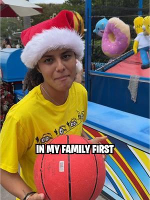 Who can make the most shots at @Universal Destinations in my family ?! 🏀🤣  My dad has to be the funniest person ever when he doesn’t try to be #lynadia #basketball #universalstudios  