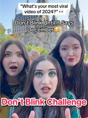 SHOCKED by our most viral TikTok of 2024! 😳 Thank you for all the love K3SB Fam! ❤️💛💚 #K3SistersBand #DontBlink #Challenge #K3SB #HarryPotter #Hogwarts #UniversalOrlando 