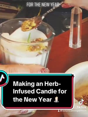 Simple Herb infused Candle for the New Year 🕯️ Im resharing this video I made 3 years ago because its a very simple but effective way to create an intention candle for your New Years celebration. Blessed Be! #readyfornewyear #magick #witchcraft #candlemagic #spellcandle #newyear #witch #newwitcheswelcome #witchtip #prosperityspell 