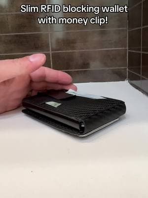 Slim RFID blocking wallet with money clip. #fyp #wallet #rfid #menswallet #slimwallet #moneyclip 