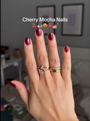 this was so fun to do! Don’t forgot to follow me on IG for more fun 🫶🏼🍒🤍 #nails #nailsathome #diynails #cherrymocha 