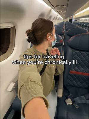 im traveling a lot this month and its always made me anxious, you never know how you’ll feel, what will happen, etc. here are some tips and tricks I’ve learned when traveling with chronic illness.    I also have a google doc in my bio that outlines the more technical aspects like TSA cares and even talks about traveling with your own mobility aids or wheelchairs and how to keep them safe and from being damaged.    Traveling would not be possible without all of my tools such as @MY OBI , @Somedays | Period Pain Relief , @fashionablecanes, sensory aids, and all of the accessible services available.    VD: Tayler, a young white thin woman with medium length brown hair, in multiple clips showcasing tools for traveling which include, “extra medical bags, you are allowed extra medical carry ons and checked bags for no extra charge. TSA cares, you can request TSA agent assistance through security if you have medical supplies, medical devices, communication differences, or other concerns that could make going through security more difficult. Allow for extra time. Layer clothing. Preboarding. Myobi. Mobility aids, wheelchair services,  you can request a wheelchair on your flight reservation and they’ll be waiting for you after you land. You can either be escorted or use the wheelchair on your own. Pain management and medication. Snacks. Sensory aids. and sometimes things just happen that you can’t avoid and don’t have control over, and that’s okay, you’ll get through it! Being prepared is all you can do.”   #chronicillness #eds #ehlersdanlossyndrome #disabled #disability #chronicpain #dynamicdisability #invisibledisability #endo #endometriosis #pots #mcas #ostomy 