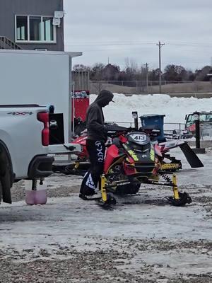 Evan Daudt warming up the @Ski-Doo race buggy @C&A Pro Snowmobile Skis  #contentkiller #snocross #ridelikeapro #caproskis #winter #raw #singlepipe 