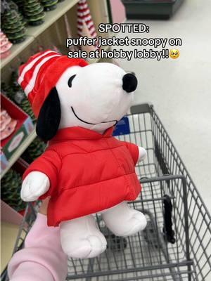 all the Christmas stuff is on sale at Hobby Lobby, including Snoopy with the puffer jacket!!🥹❤️ #snoopy #snoopydog #snoopychristmas #stuffedanimals #plushies #peanutsgang #hobbylobby #hobbylobbyfinds #homegoods #tjmaxx #marshallsfinds @Snoopy @Hobby Lobby 