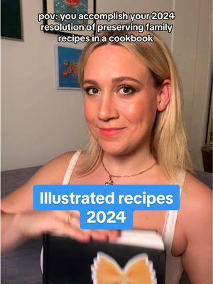 As we close the book on 2024, I’m proud to have checked off a big goal: turning my family’s recipes into an illustrated art cookbook. It’s been such a fun way to document my favorite dishes and keep them alive for the future. Thank you to my TikTok community for all the love in 2024 ♥️ For 2025, my goal is to finish it and finally put it out into the world. What’s a resolution you’re carrying into the new year? 📕🖍️🍅  #illustration #artist #recipes #recipesoftiktok #Recipe #2025goals #cookbook #cooking #acrapbook #scrapbooking #craftingtutorials #craftingideas #craftideas #crafttok 