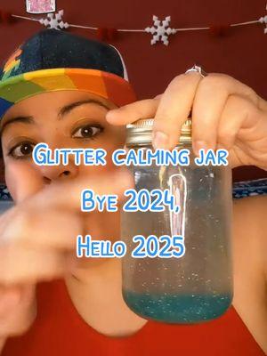 Glitter calming jar 🫙 Leaving 2024 & into 2025--- Have a happy and prosperous new year ✨✊🏼🤟🏼🍍✌🏼💪🏼#2025 #glitterjar  #intentions #manifestation #aspirations #motivation #accountability #listentounderstandandnotdismiss #listentorespondnottoreact #youarenotalone #inittogether #pineapplepeace🍍✌️  #crystalchats #pineapplepeacemovement #fluidlove #authenticlesbian #mentalhealthadvocate