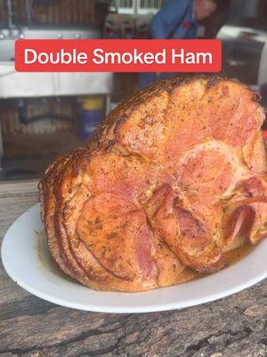 Double Smoked Glazed Ham 🔥 Let us know if you want this glaze recipe! ⬇️ Are you planning on smoking a ham for Christmas this year?? . . . #christmas #ham #smokedham #smokedhams #doublesmokedham #knottywoodbbq #christmasfood #christmasfoodideas #christmasfoods #christmasham #glazedham #honeyglazed #honeyglazedham #honeysmokedham #knottywood #smokedhamhock 