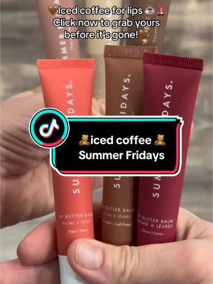 Don’t wait—your perfect gloss is just a tap away ☕️✨ shop iced coffee today! 🧸🤎  #summerfridays #TikTokShop #lipbalm #lipsgloss #summerfridayslipbalm #beautyfinds #icedcoffee #hotcocoa #tiktokmademebuylt 