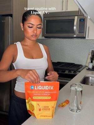 my favorite little hack post travel 🤍need all the hydration I can get, ft my new favorite from @Liquid I.V. Mango Passionfruit Hydration Multiplier® + Immune Support. All-in-one hydration and immune support for everyday wellness, this is the perfect flavor to bring into the new year!  #posttravelreset #liquidiv #selfcareroutine #LiquidIVPartner 