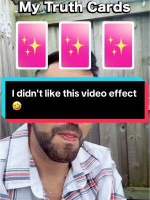 I didn't like this video effect 🤣🤣🤣 #mytruthcards #tiktok 