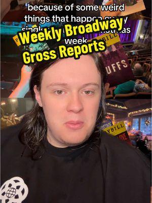 Weekly Broadway earnings reports #broadway #broadwaymusicals #broadwaymusical #wickedthemusical #hadestown #theoutsidersmusical #thegreatgatsby #sunsetboulevard #sunsetblvd #nicolescherzinger #gypsymusical #audramcdonald #moulinrougebroadway #deathbecomesher #rachelzegler #kitconnor 