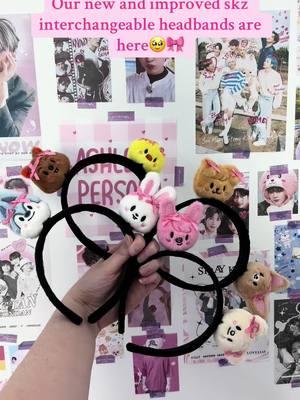 Our original bestselling skz interchangeable headbands are back with a makeover💕🎀 Get yours now for tour season💕🎀 #dominatetour #dominateworldtour #skzoo #skzooplush #dwaekki #leebit #straykidsconcert #straykidstour #leefelix 