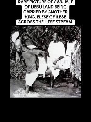 1960 -  HRM Oba Dr S.K. Adetona, The Awujale of Ijebu on his way back from Odo. Kabiesi MUST be carried across the llese Stream by another Oba, the Elese of llese. Awujale’s feet must not touch the water (taboo) and he must not set his eyes on the Elese again.  #9jabackthen #naija #naijamusic #naijamusician #naijathrowback #throwbacknaija #naijatiktok #naijatiktoksquad #naijatiktokers #tiktok9ja #9jatiktokers #cuffingseason #cuffitchallenge #cuffit #9jatiktok