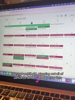 Me 🤝 Google Calendar #januarymealplan #januarymeals #DinnerIdeas #planningdinner #highproteinmealideas #mealplanideas #batchplanning #googlecalendar 