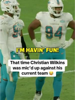 “YOU AIN’T SLICK” 😅 #nfl #christianwilkins #micdup