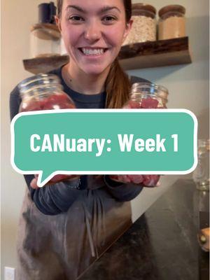 Save or screenshot to join me!  #homesteadkitchen #canuary #canningandpreserving #waterbathcanning #pressurecanning #drycanning 