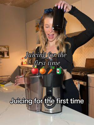 First time juicing HAHAHAH I think I have the hang of it now #juicing #juicingrecipes #juicetok #juicingathome #juicemachine #juicingforhealth 