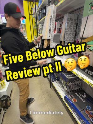 Since everyone seem interested in the last one..😂😂 Five Below electric guitar review #fyp #guitartok #fivebelow #beginnerguitar #cheapguitar