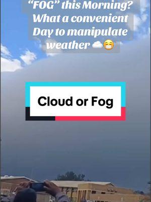 Anyone else catch the “FOG” this Morning? What a convenient Day to manipulate weather ☁️😷 #weathermodification #cloudseeding #geoengineering #climateengineering #haarp #chemtrailspraying #sky #agenda #crazy #air #manipulacion #science #weatherreport 