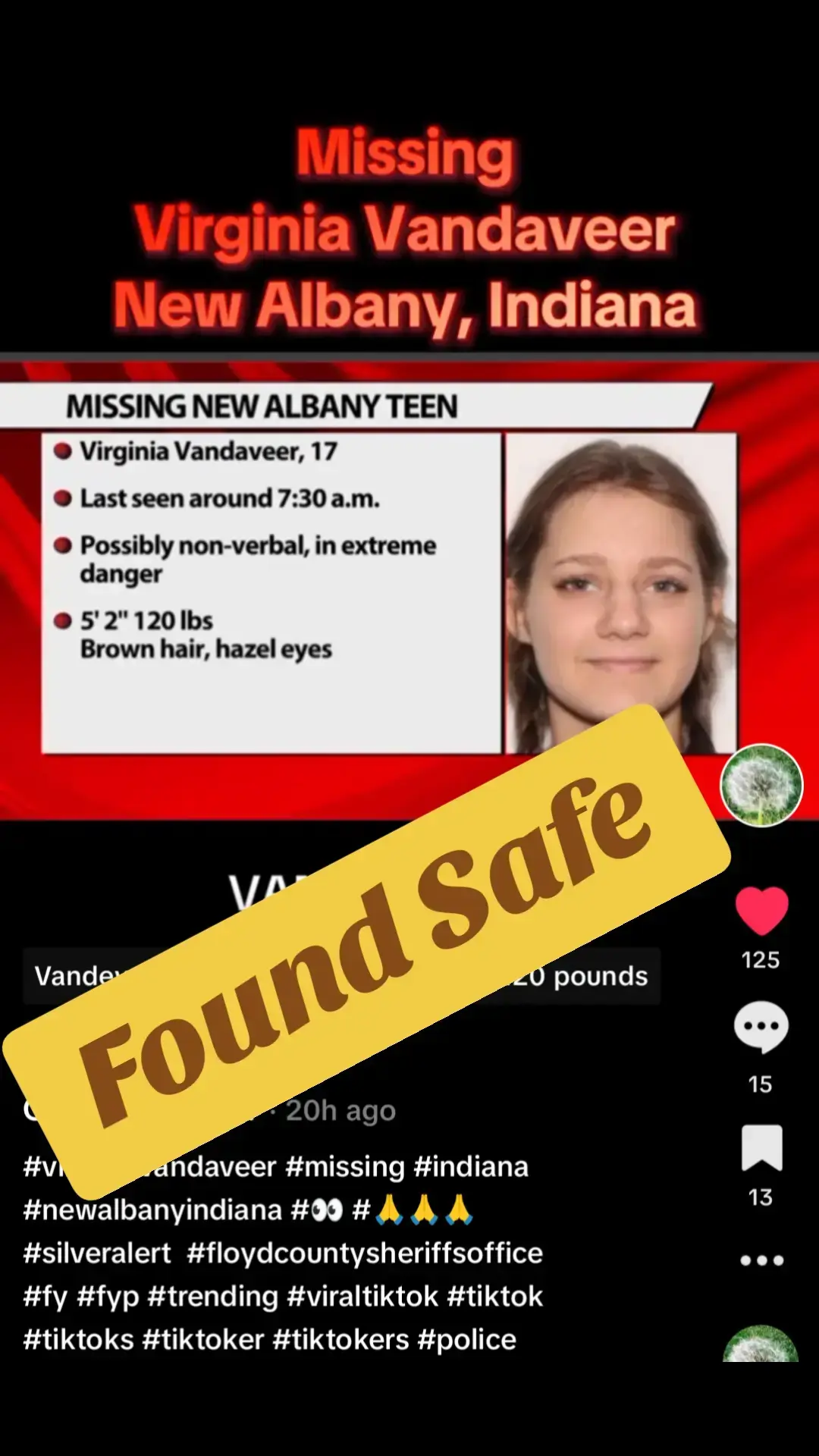 #newalbany #newalbanyindiana #indiana #unitedstates  #floydcountysheriff #virginiavandaveer #missing #found #fy #fyp #trending #viraltiktok #tiktok #tiktoks #tiktoker  #tiktokers #🤔  #🙏🙏🙏 