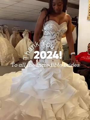 Thank you 2024 🙏🏾🙏🏾 A Year to Remember ❤️ To all our phenomenal 2024 brides we had the pleasure of dressing this year, thank you for trusting us to be part of your magical love story. Every dress, every fitting, every moment and YES brought immense joy to us.  Here’s to more enchantment in 2025! _____________________________________________ #ellazbride #ellazbridaldesign #wedding #brides #weddingdress #bridal #weddings #bridetobe #bridalcouture #custombride #2025bride #bride #shesaidyes #curvybride #reels #beautiful #explorepage #newyear #sayyestothedress #weddinggown #foryou #explorepage #viral #viralvideos #reelsvideo #reel #thankyou #thanksforyoursupport #happynewyear2025 