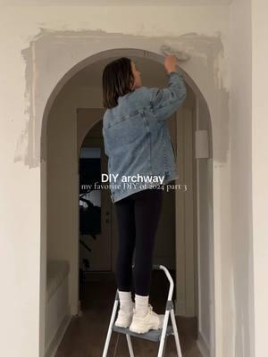 DIY archway | my favorite DIY of 2024 part 3! ✨ Just trust the process and imagine walking through archways every day! With some simple materials, you can elevate your home and make it feel so much more inviting! #DIY #diyproject #diyprojects #archdoorway #diyarchway #arch #homerenovation #homeimprovement #renovation #entrywaymakeover #archway 