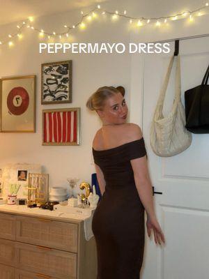 The fit the color the material, it is perfectly perfection🤎✨😍🪞#peppermayo #peppermayopartner #peppermayocollab #peppermayodress #lookatthisdress #peppermayodresses #dressofmydreams #peppermayotryon #tryonhaul #peppermayoclothes 