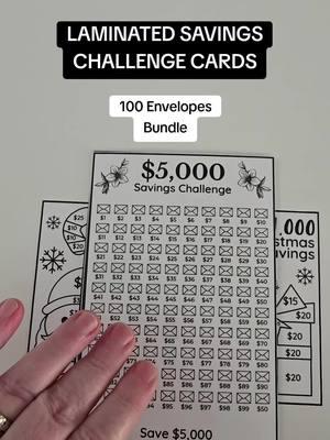 I can't believe how much easier saving money has become since I started using these laminated savings challenge cards! They're not just practical but also so fun and motivating. I love being able to visually track my progress, and the best part is, they're reusable! These challenges have helped me stay consistent and hit my savings goals faster than ever. If you're looking for a fun way to save, you NEED to try these! Just click the orange shopping cart icon to grab yours! #SavingsChallenge #BudgetingMadeEasy #MoneySavingTips #DebtFreeJourney #CashStuffingCommunity #SaveMoneyLiveBetter #BudgetGoals #FinancialFreedom #MoneySavingChallenge #FrugalLiving