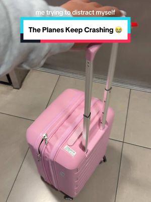 Terrified actually 😭, but in all seriousness RIP to all the beautiful souls the world has lost to plane crashes lately.  #pinksuitcase #suitcase #traveltiktok #travelgirl #traveltok 