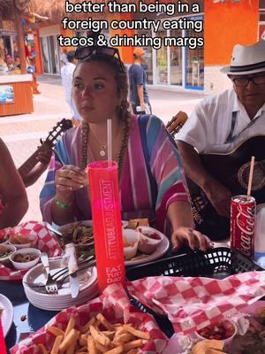 Slightly lit, they lowkey were fire on the mini guitars #cozumel #vacation #tacos #margaritas #fyp