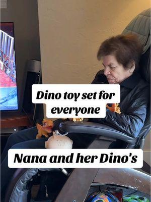 Who likes the Dino's more the nana or the toddler?  #dinosaur #dinotoy #dinos  #winterfinds #bfcm #ttsdelightnow #giftguide #tiktokmademebuyit#cozycountdown #mademyyear #ttsdelightnow #holidayhaul  #treasurefinds #giftlist