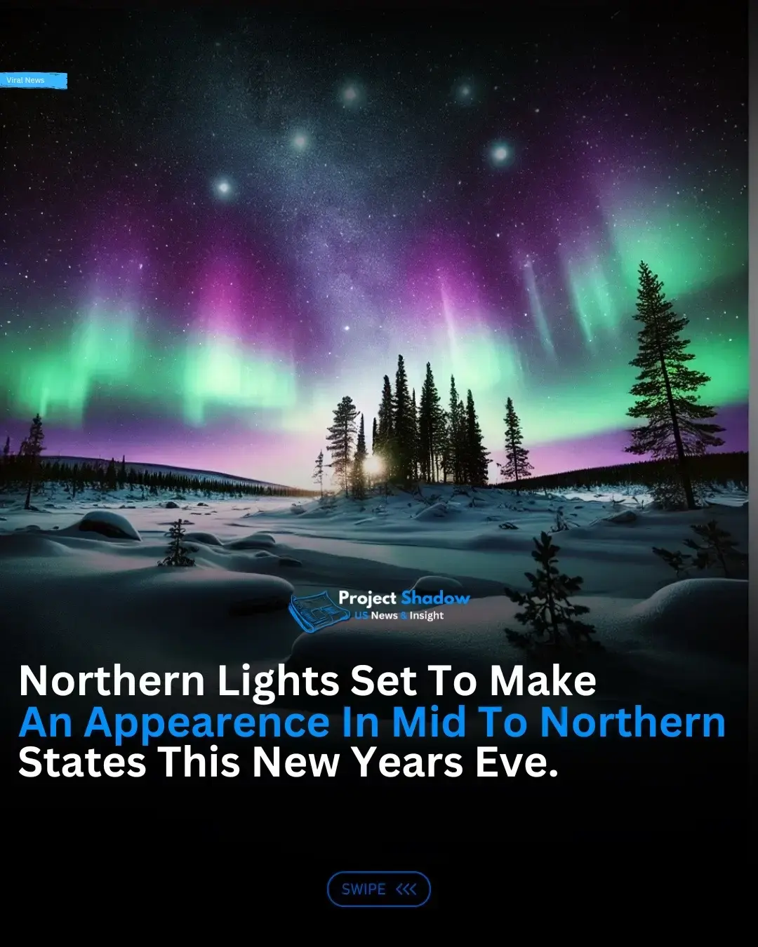 display of northern lights could light up U.S. skies this New Year’s Eve. Find out where and when to look…Follow for more insightful posts. Solar storms may create a rare opportunity to see the northern lights across parts of the United States just in time for the new year. According to NOAA, the sun has expelled two plasma bursts expected to arrive early this week, potentially sparking auroras on Monday and Tuesday nights. States with the highest likelihood of visibility include Alaska, Washington, Montana, North Dakota, Minnesota, and Michigan. Others, such as Oregon, New York, and even parts of Iowa, could also catch glimpses of this natural phenomenon. For the best viewing experience, step outside during the early hours of Tuesday morning while skies are still dark. Avoid city lights for a clearer view, and consider using your smartphone camera to capture faint colors invisible to the naked eye. This spectacle is tied to the sun’s 11-year cycle, currently at its most active phase. With heightened solar activity expected to continue into next year, moments like these may become more frequent—but they remain unpredictable. For live updates, check NOAA’s Space Weather Prediction Center or aurora forecasting app. Whether you’re in a prime viewing zone or just hoping for a lucky glimpse, this could be a once-in-a-lifetime way to welcome 2025. #NorthernLights #AuroraBorealis #SolarStorm #SkyNews #ScienceUpdate #Stargazing #NightSky #CosmicEvent #AstronomyLovers #NatureNews #NewYearsEve2024 #GeomagneticStorm #SkyWatchers #CelestialEvents #SpaceWeather #SolarCycle #RarePhenomena #NorthernUS #AuroraForecast #NaturalWonders #LightShow #SkyGazers #AstroPhotography #CosmicWonders #AstronomyCommunity #DarkSkies #EarthScience #SpaceExploration #NOAA