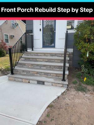 Complete Front Porch Rebuild Step by Step #fyp #downesconstruction #DIY #construction #constructiontok #frontporch #rebuild #trending #viral #howto #stepbystep #bluecollar #fypシ #foryoupage #longervideos 