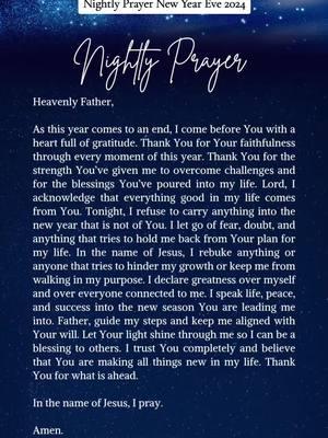 ✨️💜🦋Nightly Prayer🦋💜✨️ #nightlyprayer #inspirationalprayer #spiritualprayers #newyeareve2024 #thankyougod #thankyoujesus #thankyoulord #praise #praisegod #thankfulness #thankfulmindset #godisgood #godisworthy #godisfaithful #mindfulness #mentalheath #mindset #motivation #gratitude 