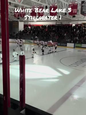 White Bear Lake beats Stillwater 3-1 in MN High school hockey action. #hockeytok #followthepuck #mnhockey #icehockey #hockeystick #fyp #hockeyboys 