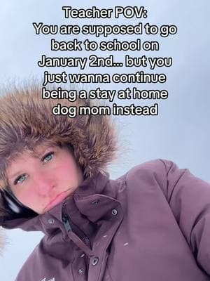 When do you go back?! I don’t wanna say goodbye to my stay at home dog mom life! I do miss my students… but man winter break life is nice! #teacherlife #teachers #teacherjokes 