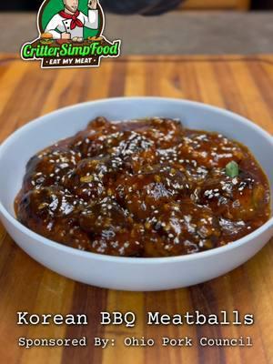 Korean BBQ Pork Meatballs! The gochujang in the meatballs has sugar, so that will caramelize a bit in the oven. But have no fear…the flavor and texture of these are NEXT LEVEL. Don’t forget to check out our friends at @Ohio Pork Council for more amazing recipes. #koreanbbq #bbq #meatballs #Recipe #pork #ohpork #ohiopork #porkrecipe #EasyRecipe #yum #cooking 