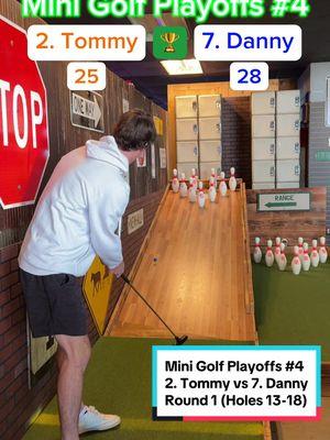 Mini Golf Playoffs #4 Round 1, 2. Tommy vs 7. Danny 18 holes (Holes 13-18) IT ALL COMES DOWN TO THIS! WOW…#golf #minigolf #minigolfing #puttputt #puttputtgolf #playoffs #season4 #viral #golftiktok #golftok #golfer #foryoupage #fyp @Twin Tour Golf @The Food Guy @Big Putts Mini Golf 