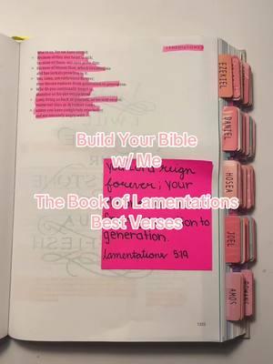 Build Your Bible w/ Me | Lamentations Best Verses| #Bible #Biblesupplies #Christian #BibleOrganization #BibleStudy #BuildYourBible #Lamentations #TyMeyers 