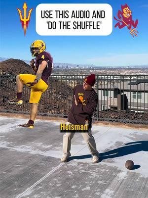 Do the Shuffle 🕺🏽Let’s go Devils 🏈🔥  Had to break it out for Reese one time 🙏🏽 a lil’ rusty after 20 years lol.  Let’s go @Arizona State University  Beat the Longhorns.  ASU Football Anthem “A-State Shuffle” by 2004 Players @Nate Jetson & Tyrice Thompson (RIP) & Ben Harris available on Spotify 🔗🔝 #forksup #activatethevalley #cfapeachbowl #20yearanniversary #20thanniversary #asu #asualumni #arizonastateuniversity #asufootball #fearthefork #CollegeFootball #asu #anthem #tbt #peachbowl #astateshuffle #shuffle #dotheshuffle