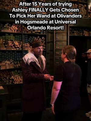 Magic truly happened today in Hogsmeade as @Ashley and Sport finally gets her wand after 15 years of trying! She legit would not buy a wand until she was chosen and today she finally got it! #harrypotter #olivanderswandshop #universalstudiosorlando #hogsmeade #universalstudiosflorida @Universal Destinations 