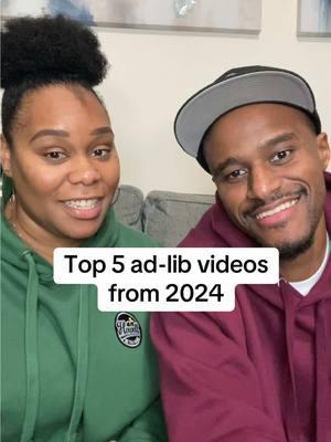 Top 5 ad-lib videos from 2024!! 😂 #howellbethyname #fyp #marriage #marriagelife #followthefoolishnes #comedy #funny #laugh #adlibs #lipsync #music #wherechadat #bonnieandchad #Love #blacklove 